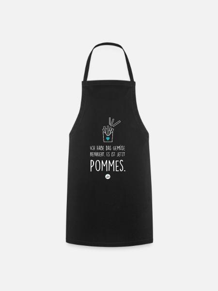 Apron - I repaired the vegetables ... - Cooking Apron - black