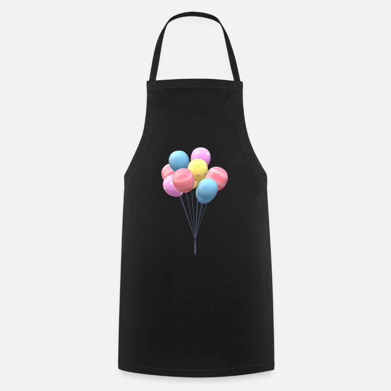 Luftballons hübsch süss niedlich chic lieb Ballon - Kochschürze - Schwarz