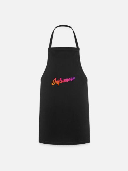 Influencer Instagram Youtube Youtuber - Cooking Apron - black