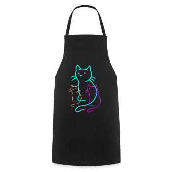 Chats Chats Chatons Animaux de compagnie Enfants Chat domestique - Tablier de cuisine - noir - Devant - AI Model Male 185 dark (185cm)