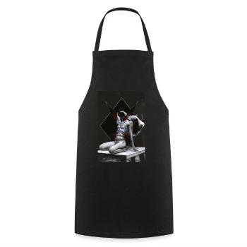 Ars longa by Funkographer - Tablier de cuisine - noir - Devant - AI Model Male 185 dark (185cm)