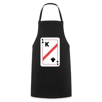 Cross King Carte à jouer Carte de poker - Tablier de cuisine - noir - Devant - AI Model Male 185 dark (185cm)