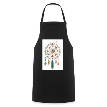 Affiche de capteur de rêves - Tablier de cuisine - noir - Devant - AI Model Male 185 dark (185cm)