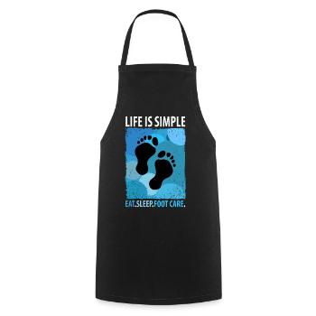 Soins des pieds Pédicure Podiatre Salon de manucure Cadeau - Tablier de cuisine - noir - Devant - AI Model Male 185 dark (185cm)