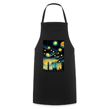 L’avenir riche en étoiles - Tablier de cuisine - noir - Devant - AI Model Male 185 dark (185cm)