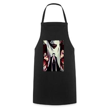 Manga Vampir Dracula Monster Halloween - Kochschürze - Schwarz - Vorne - AI Model Male 185 dark (185cm)
