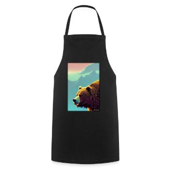 Bear Grizzly Bear Brown Bear Predator Wildlife Forest 4 - Cooking Apron - black - Front - AI Model Male 185 dark (185cm)