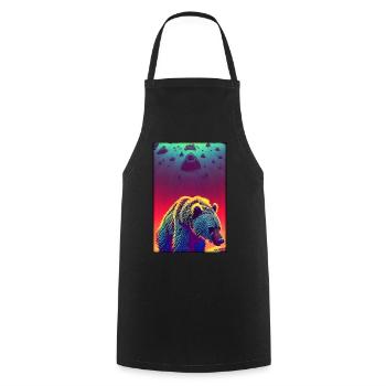 Bear Grizzly Bear Brown Bear Predator Wildlife Forest 5 - Cooking Apron - black - Front - AI Model Male 185 dark (185cm)