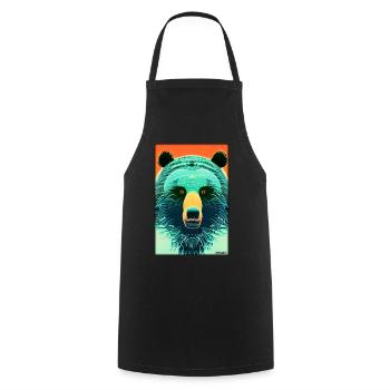 Bear Grizzly Bear Brown Bear Predator Wildlife Forest 6 - Cooking Apron - black - Front - AI Model Male 185 dark (185cm)