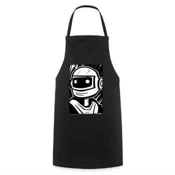 Roboter Comic Zukunft Cyborg Maschine Technik - Kochschürze - Schwarz - Vorne - AI Model Male 185 dark (185cm)