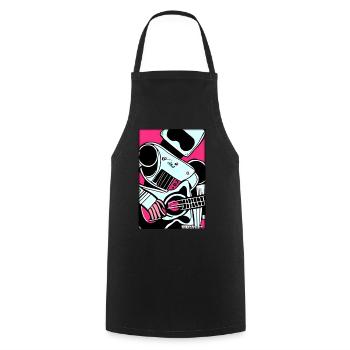 Robot Guitar Guitarist Future Music Musician - Cooking Apron - black - Front - AI Model Male 185 dark (185cm)