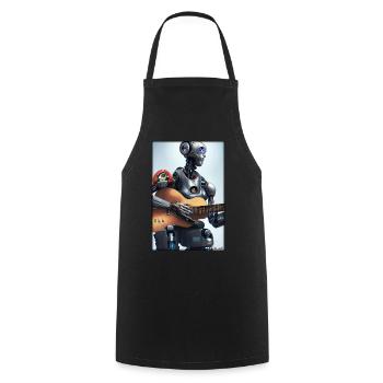 Robot Guitare Guitariste Future Musicien - Tablier de cuisine - noir - Devant - AI Model Male 185 dark (185cm)