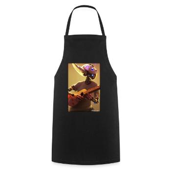 Robot Guitar Guitarist Future Music Musician - Cooking Apron - black - Front - AI Model Male 185 dark (185cm)