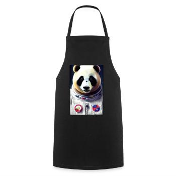Pandabär Panda Astronaut Zukunft Sci-Fi Technik - Kochschürze - Schwarz - Vorne - AI Model Male 185 dark (185cm)
