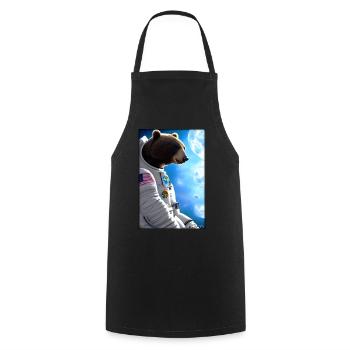 Bear Wildlife Astronaut Future Sci-Fi Technology - Tablier de cuisine - noir - Devant - AI Model Male 185 dark (185cm)