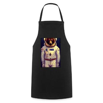 Bear Wildlife Astronaut Future Sci-Fi Technology - Tablier de cuisine - noir - Devant - AI Model Male 185 dark (185cm)