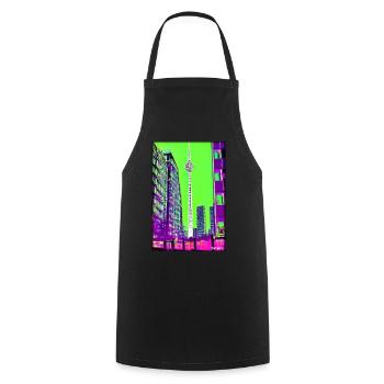 Berlin Berlin TV Tower City Landmark - Cooking Apron - black - Front - AI Model Male 185 dark (185cm)