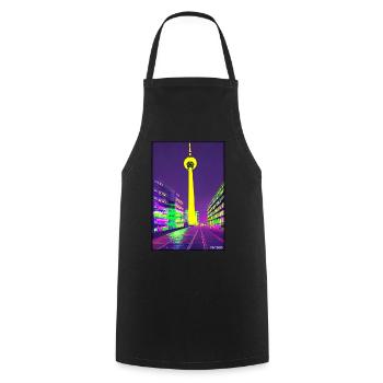Berlin Berlin TV Tower City Landmark - Cooking Apron - black - Front - AI Model Male 185 dark (185cm)