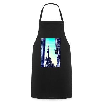 Berlin Berlin TV Tower City Landmark - Cooking Apron - black - Front - AI Model Male 185 dark (185cm)