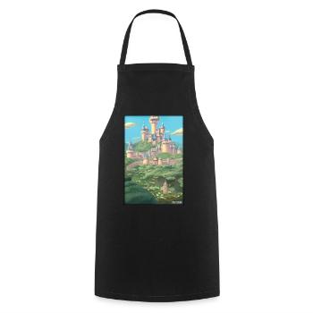 Castle Castle Fortress Architecture Landscape - Cooking Apron - black - Front - AI Model Male 185 dark (185cm)