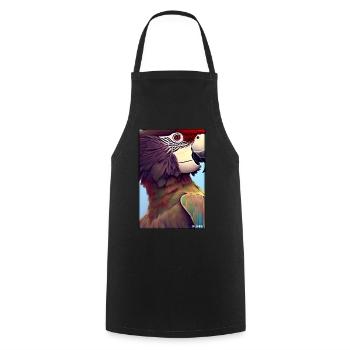 Parrot Parrot Bird Birds Macaw Animal Wildlife - Cooking Apron - black - Front - AI Model Male 185 dark (185cm)