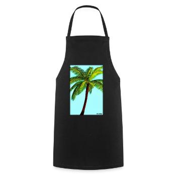 Palm Beach Holiday Summer Sun Sea Travel Holidays - Tablier de cuisine - noir - Devant - AI Model Male 185 dark (185cm)