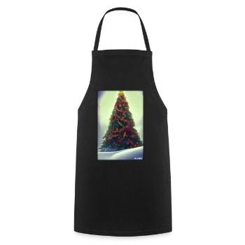 Weinachten Weihnachtsbaum weihnachtlich Winter - Kochschürze - Schwarz - Vorne - AI Model Male 185 dark (185cm)