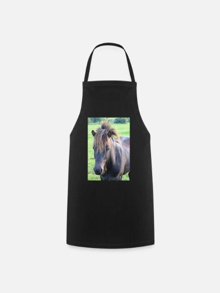 Affiche Cheval Cheval - Tablier de cuisine - noir