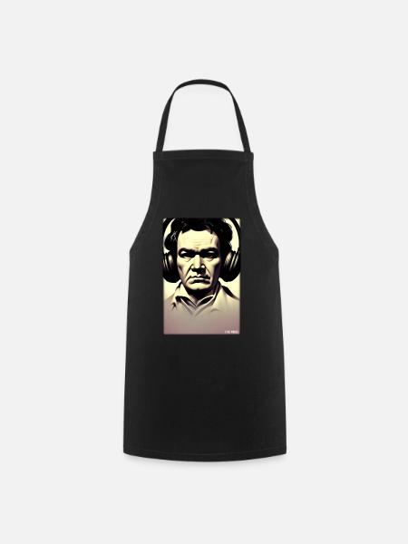 Ludwig van Beethoven DJ Kopfhörer Musik Party - Kochschürze - Schwarz