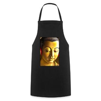 Bouddha Wisdom Professeur DJ Casque Musique Party - Tablier de cuisine - noir - Devant - AI Model Male 185 dark (185cm)