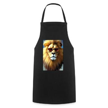 Lunettes de soleil Lion Big Cat Animal sauvage Tête de lion - Tablier de cuisine - noir - Devant - AI Model Male 185 dark (185cm)