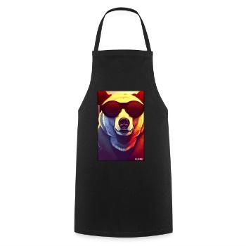 Bear Sunglasses Wildlife Forest Animals Wilderness - Cooking Apron - black - Front - AI Model Male 185 dark (185cm)