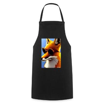 Fox Sunglasses Wildlife Forest Animals Wilderness - Cooking Apron - black - Front - AI Model Male 185 dark (185cm)