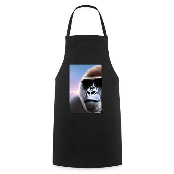 Gorilla Sonnenbrille Tierwelt Waldtier Tiere Wild - Kochschürze - Schwarz - Vorne - AI Model Male 185 dark (185cm)
