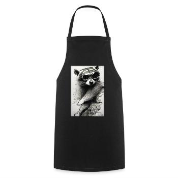 Raccoon Sunglasses Wildlife Forest Animal Forest Nature - Cooking Apron - black - Front - AI Model Male 185 dark (185cm)