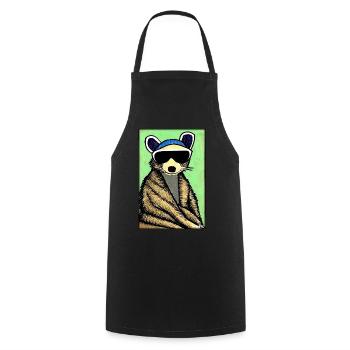 Raccoon Sunglasses Wildlife Forest Animal Forest Nature - Cooking Apron - black - Front - AI Model Male 185 dark (185cm)