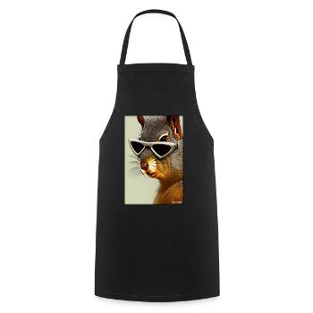 Squirrel Sunglasses Wildlife Forest Animal Forest - Cooking Apron - black - Front - AI Model Male 185 dark (185cm)