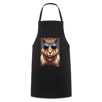 Squirrel Sunglasses Wildlife Forest Animal Forest - Cooking Apron - black - Front - AI Model Male 185 dark (185cm)