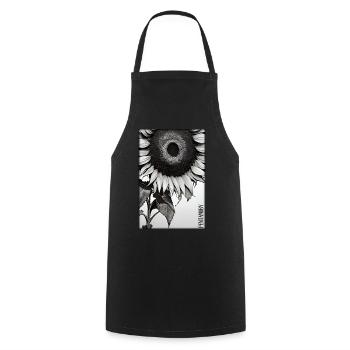 Astéracées de tournesol Fleur Printemps Prairie Verte - Tablier de cuisine - noir - Devant - AI Model Male 185 dark (185cm)
