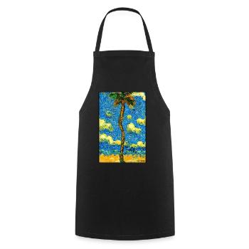 Palm Beach Holiday Summer Sun Sea Travel Holidays - Tablier de cuisine - noir - Devant - AI Model Male 185 dark (185cm)