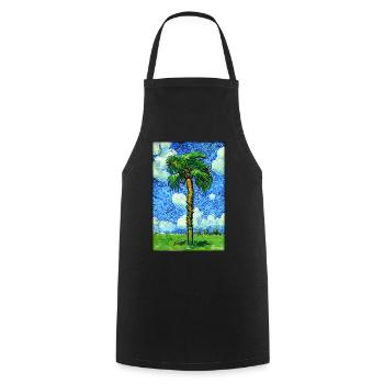 Palm Beach Holiday Summer Sun Sea Travel Holidays - Tablier de cuisine - noir - Devant - AI Model Male 185 dark (185cm)