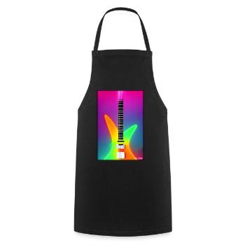 Guitar Music Art Guitarist Instrument Band - Cooking Apron - black - Front - AI Model Male 185 dark (185cm)