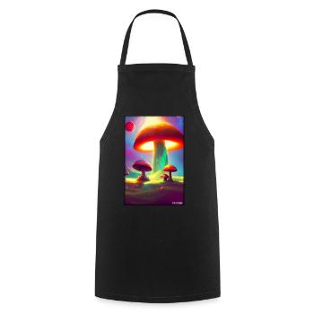Mushrooms Forest Nature Autumn Nature Love of Nature Hiking - Cooking Apron - black - Front - AI Model Male 185 dark (185cm)