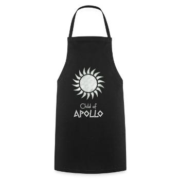 Child of Apollo – Percy Jackson inspired design - Cooking Apron - black - Front - AI Model Male 185 dark (185cm)