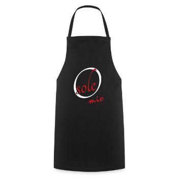 O Sole Mio - Kochschürze - Schwarz - Vorne - AI Model Male 185 dark (185cm)