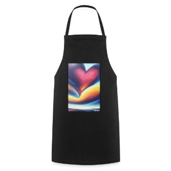 Liebe Herz Valentinstag Liebespaar Romantisch - Kochschürze - Schwarz - Vorne - AI Model Male 185 dark (185cm)