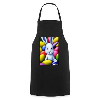 Rabbit Easter Easter Pet Easter Holiday - Cooking Apron - black - Front - AI Model Male 185 dark (185cm)