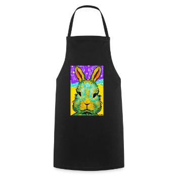 Rabbit Easter Easter Pet Easter Holiday - Cooking Apron - black - Front - AI Model Male 185 dark (185cm)