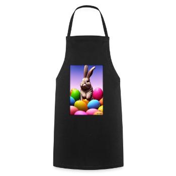 Rabbit Easter Easter Pet Easter Holiday - Cooking Apron - black - Front - AI Model Male 185 dark (185cm)