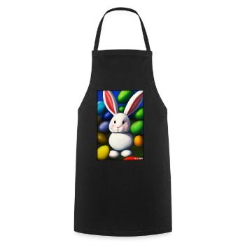 Rabbit Easter Easter Pet Easter Holiday - Cooking Apron - black - Front - AI Model Male 185 dark (185cm)